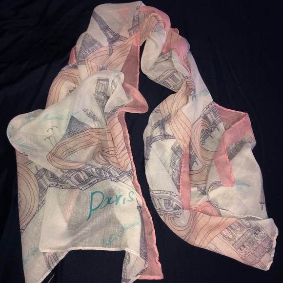 Lightweight Paris Print Scarf - Picture 5 of 8